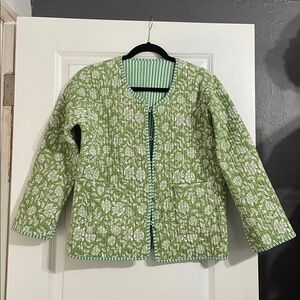 Bohemian Reversible Quilted Kantha Jacket Size Medium/Large